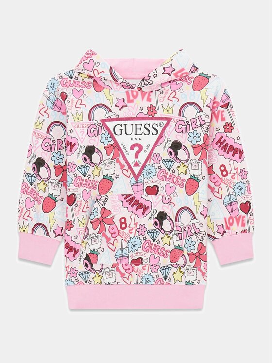 Guess Kids Guess Kids Sukienka codzienna 183735 Kolorowy Classic Fit
