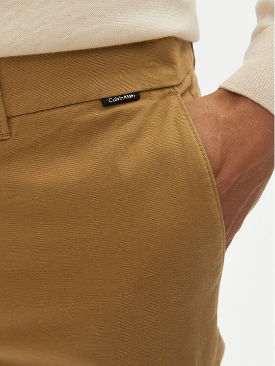 Calvin Klein Calvin Klein Čino bikses Modern Twill K10K113696 Haki Slim Fit