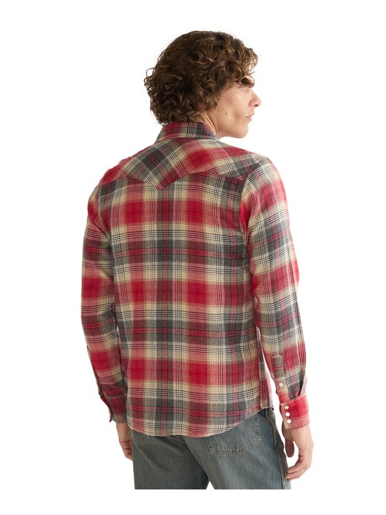Wrangler Wrangler Koszula 112386899 Czerwony Regular Fit
