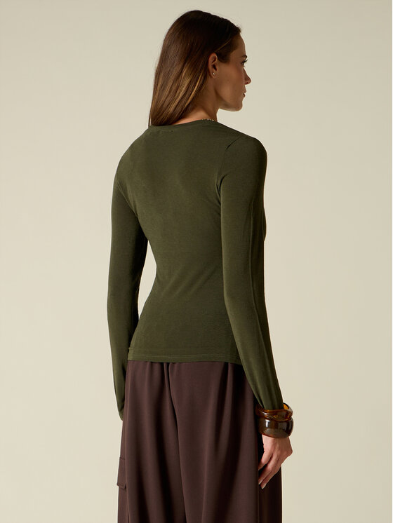 Oltre Oltre T-shirt G080J004692N035 Verde Slim Fit