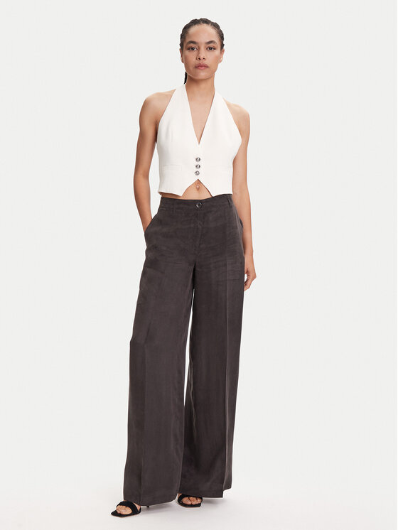 Guess Guess Medžiaginės kelnės W5YB02 WH5N2 Juoda Regular Fit
