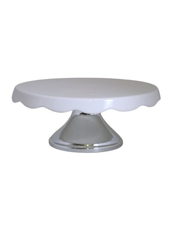 MIAhome MIAhome Patera ceramiczna na metalowej nóżce Biały
