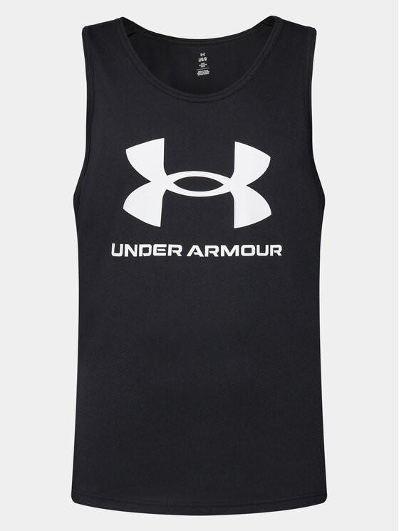 Under Armour Under Armour Tank top Ua Sportstyle Logo Tank 1382883-001 Černá Loose Fit