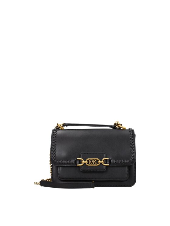 Michael Kors Michael Kors Torebka Black Leather Shoulder Czarny
