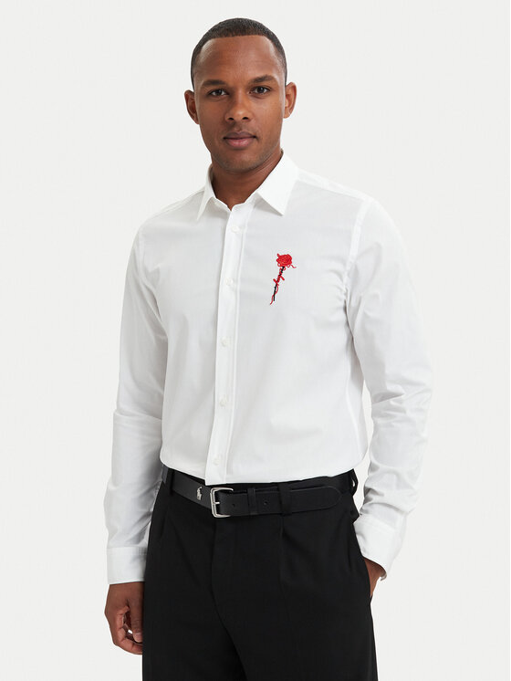 HUGO Cămașă Emero 50566268 Alb Relaxed Fit