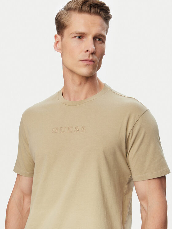 Guess Guess Тишърт M6GI29 K3258 Бежов Regular Fit