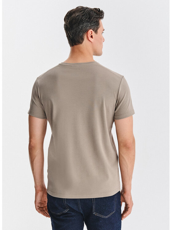 Pako Lorente Pako Lorente T-Shirt P000B-TT-005 Brązowy Regular Fit