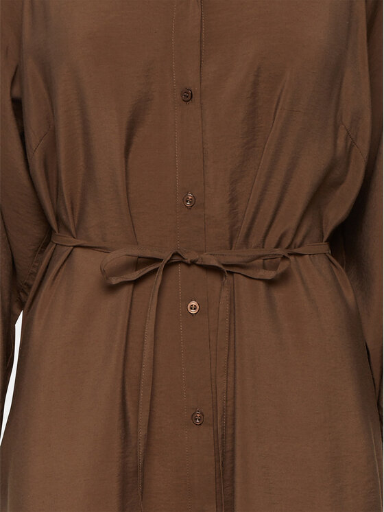 Fransa Fransa Sukienka koszulowa 20612435 Brązowy Relaxed Fit