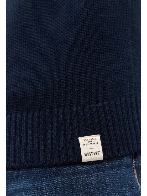 Mustang Mustang Sweter Eastvale Niebieski Regular Fit
