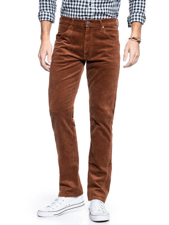 Wrangler Wrangler Spodnie materiałowe 11MWZ Brązowy Slim Fit