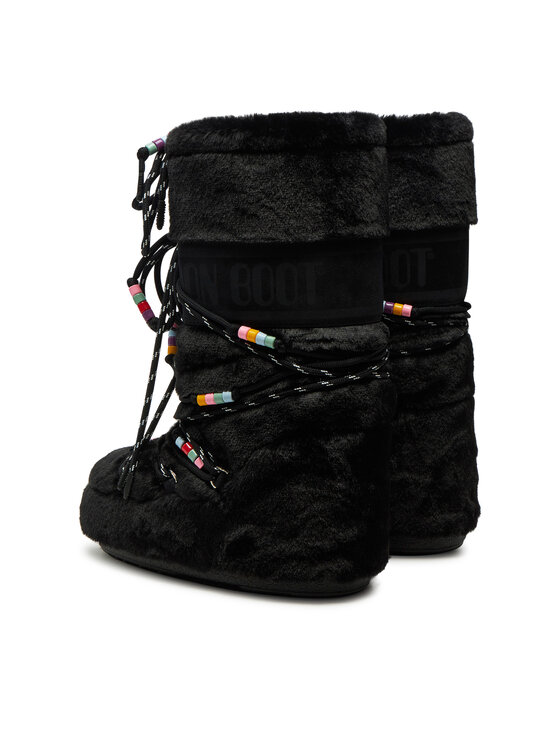 Moon Boot Moon Boot Μπότες Χιονιού Icon Faux Fur BEADS80D1408990 Μαύρο