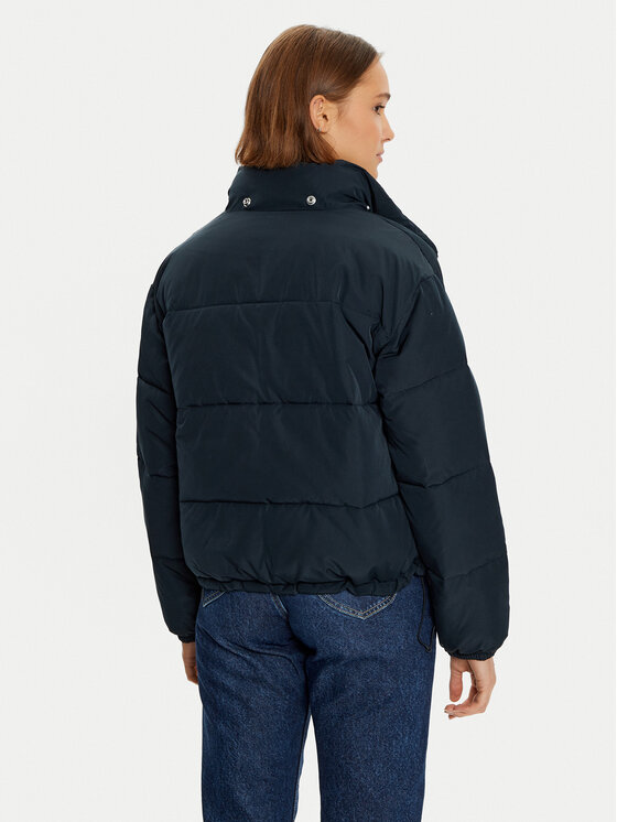 Lee Lee Vatovaná bunda 112355162 Čierna Relaxed Fit