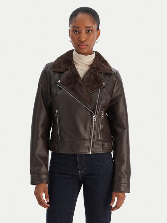 Vero Moda Vero Moda Bunda z imitace kůže Hailey 10250405 Hnědá Regular Fit