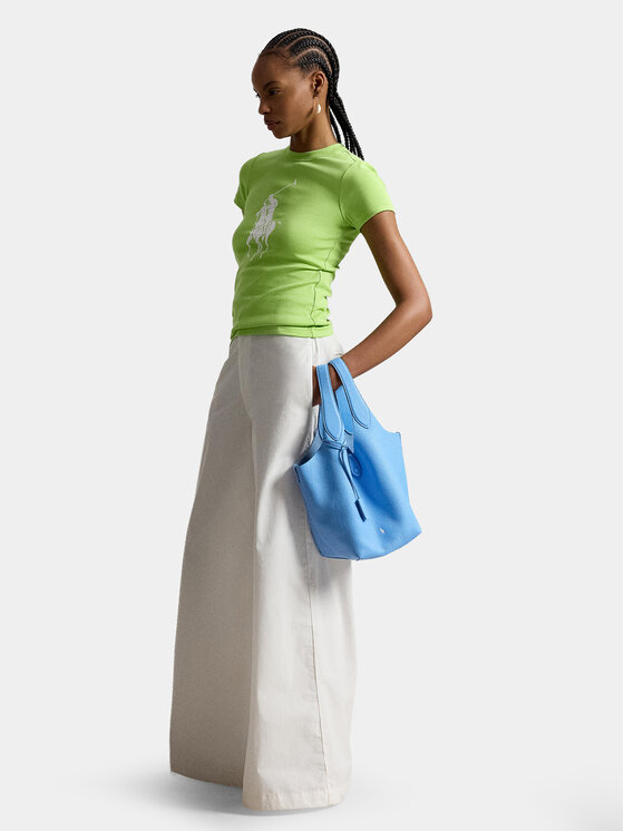 Polo Ralph Lauren Polo Ralph Lauren T-Shirt 211A96259004 Ανοιχτό πράσινο Slim Fit