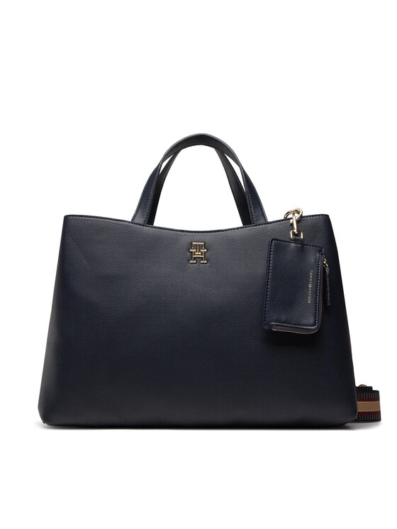 Tommy Hilfiger Tommy Hilfiger Handtasche Tommy Life Satchel AW0AW13409 Dunkelblau