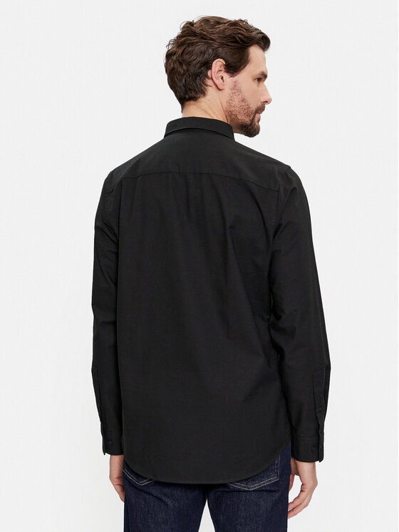 Calvin Klein Calvin Klein Košulja Oxford K10K112155 Crna Regular Fit