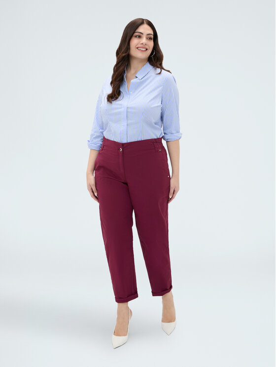 Fiorella Rubino Fiorella Rubino Spodnie materiałowe P706T205201N036 Bordowy Boy Fit