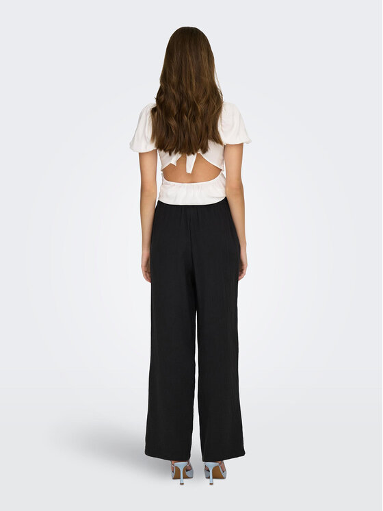 ONLY ONLY Kalhoty z materiálu Thyra 15296375 Černá Comfort Fit