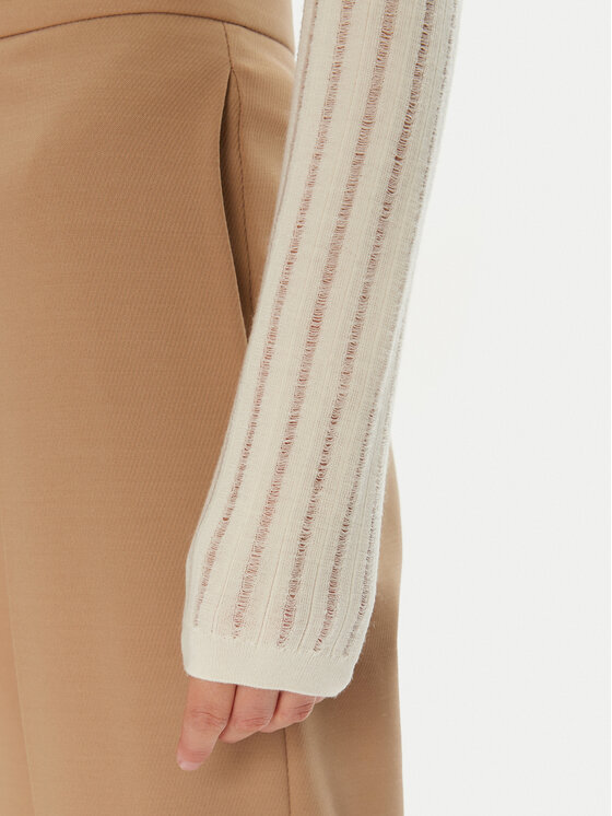 BOSS Boss Garbó Fatirami 50523736 Ekru Slim Fit
