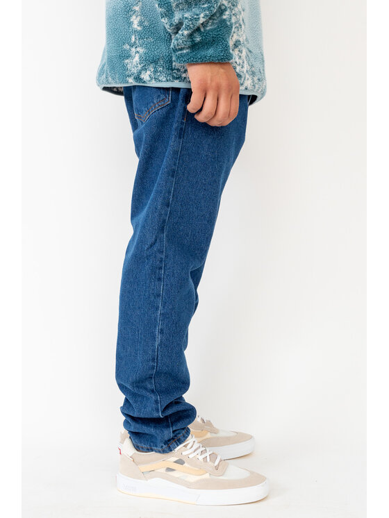 Kamuflage Kamuflage Jeansy Mid-Slim Niebieski Baggy Fit