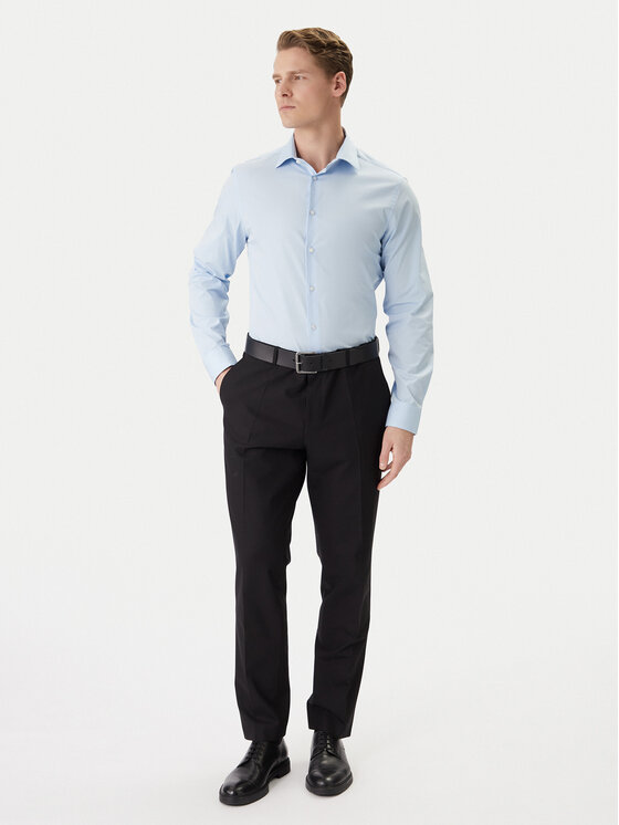 Calvin Klein Calvin Klein Camicia LV019EU001 Celeste Slim Fit