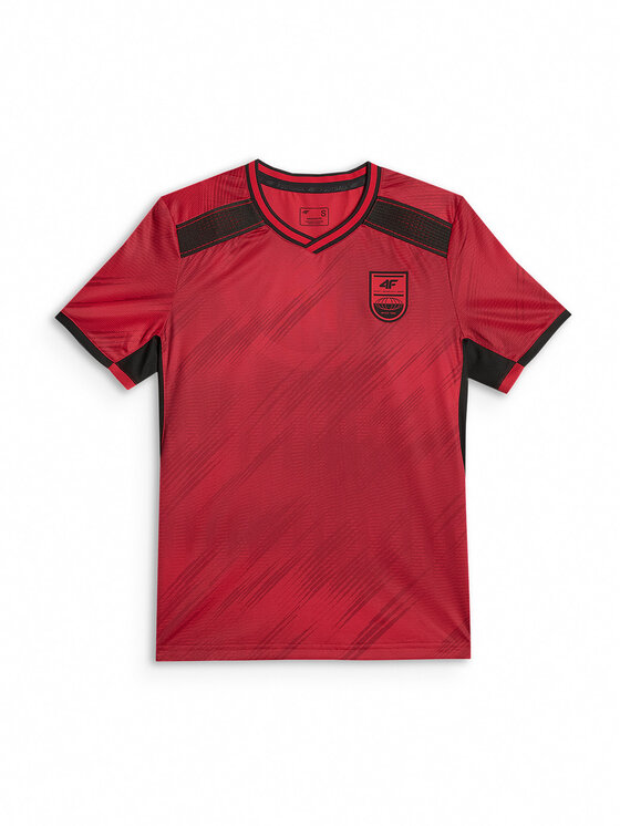 4F 4F Koszulka techniczna FOOTBALL Czerwony Regular Fit