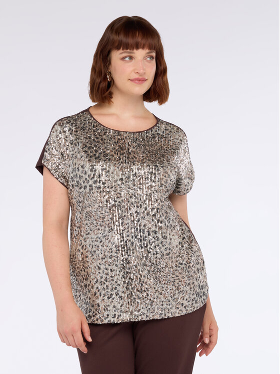 Fiorella Rubino Fiorella Rubino T-shirt G281L008613N0V2 Bordeaux Regular Fit