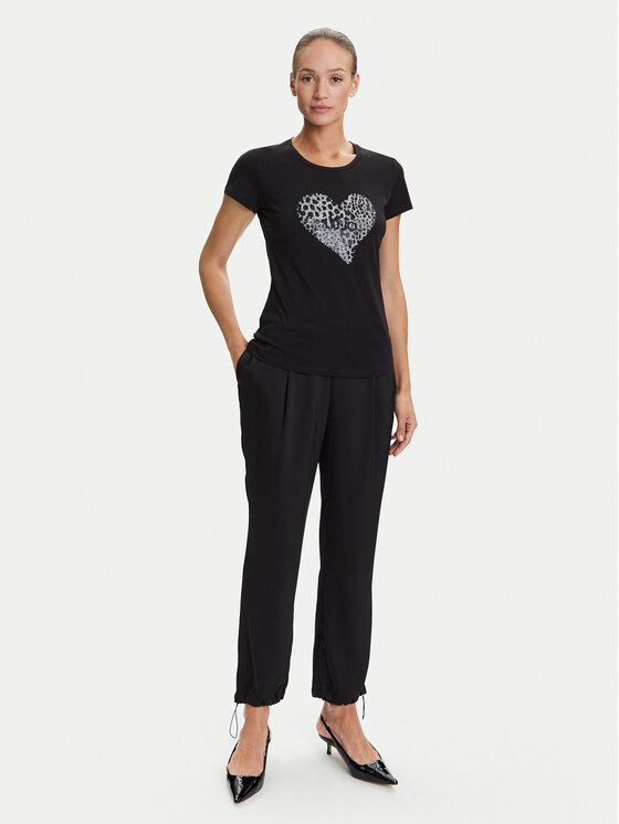 Liu Jo Liu Jo T-särk UF5264 JS923 Must Regular Fit