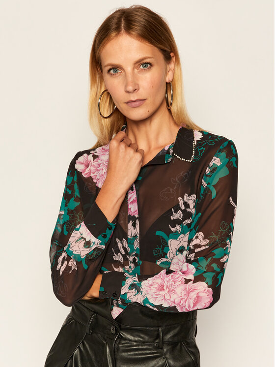 Guess Guess Hemd Clouis W0YH96 W70Q0 Schwarz Regular Fit