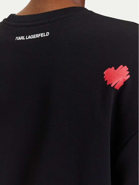 KARL LAGERFELD KARL LAGERFELD Μπλούζα A3W20006 Μαύρο Regular Fit