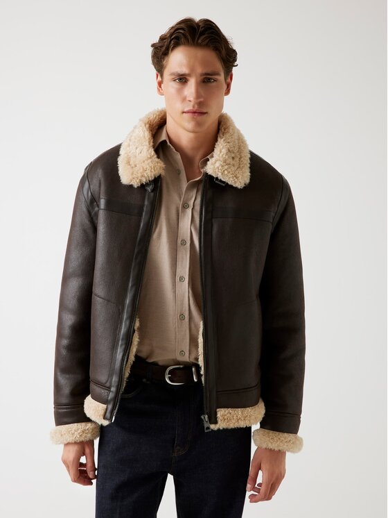 Guess Guess Демісезонна куртка 179663 Коричневий Classic Fit