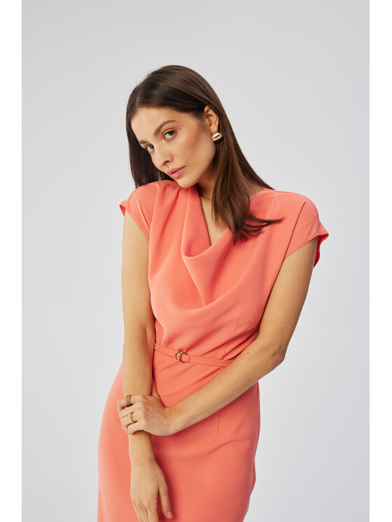 Stylove Stylove Večerní šaty S362 Oranžová Comfortable Fit