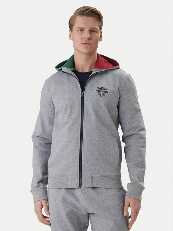Aeronautica Militare Aeronautica Militare Tepláková souprava 261TF0108UF00674 Šedá Regular Fit