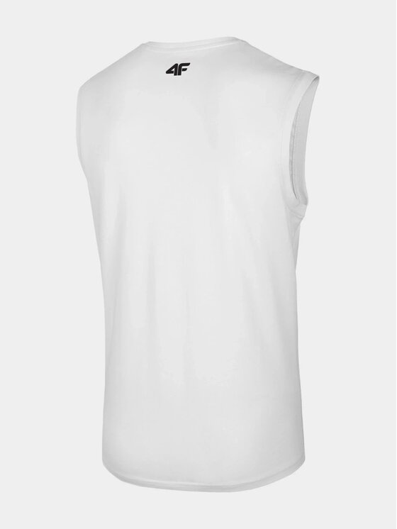 4F 4F Tank top 4FWSS25TSLEM287-10S Biela Regular Fit