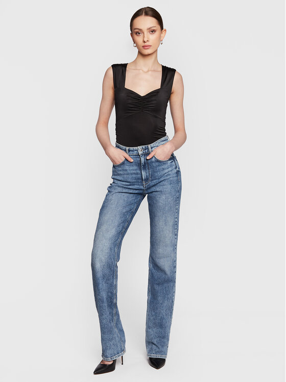 Top Susan W3RP43 K4JZ0 Nero Slim Fit