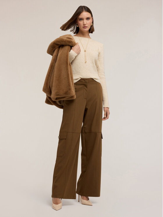 Motivi Motivi Pelliccia 8053W000064N012 Marrone Regular Fit