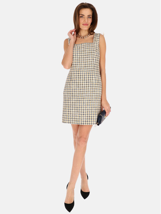 L’AF L’AF Sukienka codzienna Liberty Biały Slim Fit