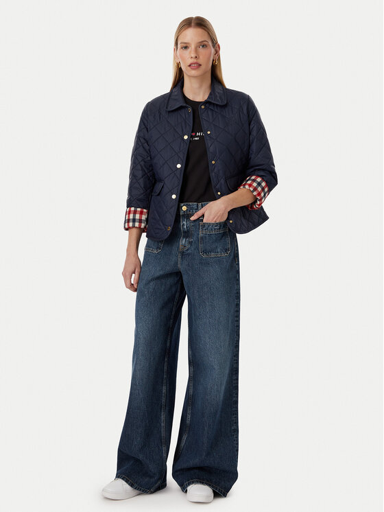 Tommy Hilfiger Tommy Hilfiger Преходно яке WW0WW50936 Тъмносин Slim Fit
