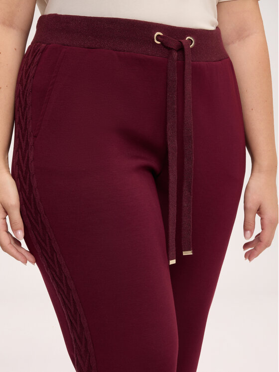 Fiorella Rubino Fiorella Rubino Spodnie materiałowe P886L002548N036 Bordowy Regular Fit