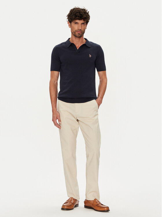 U.S. Polo Assn. U.S. Polo Assn. Polo MUP3554 Granatowy Slim Fit