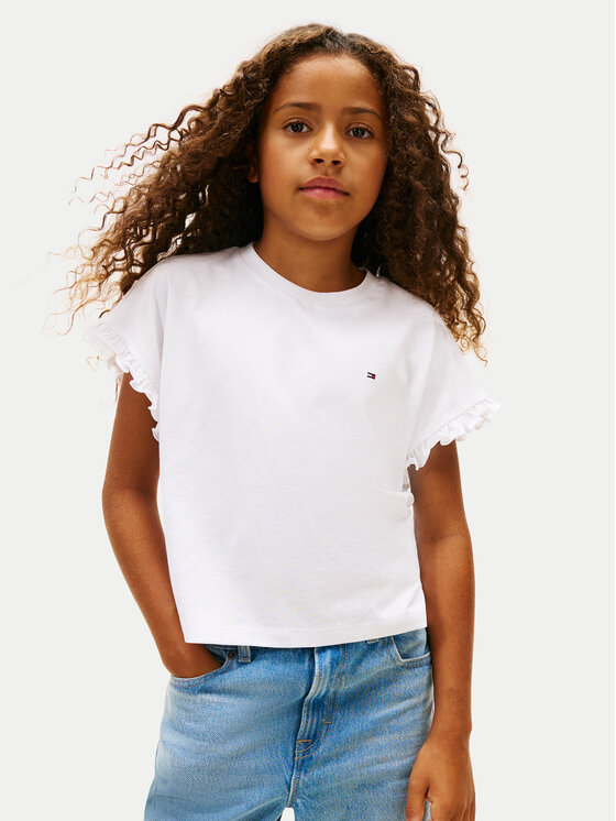 Tommy Hilfiger Tommy Hilfiger T-Shirt KG0KG08970 D Λευκό Regular Fit