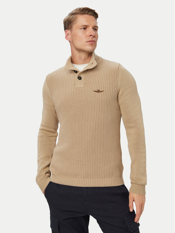 Aeronautica Militare Aeronautica Militare Maglione 262MA1572UL00409 Beige Regular Fit