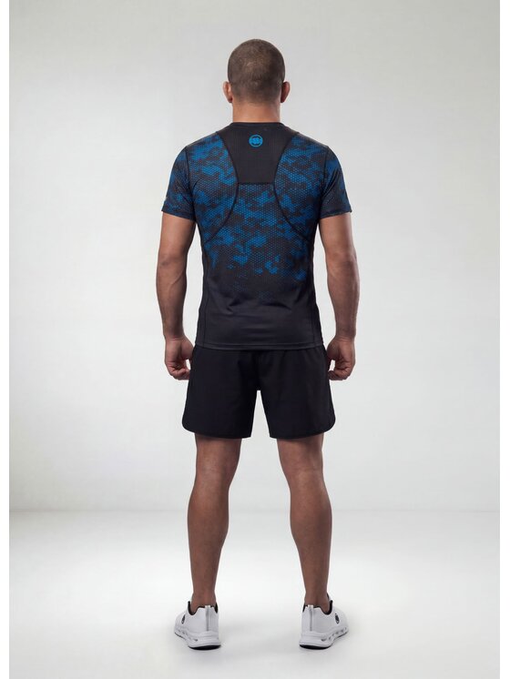 PITBULL PITBULL Koszulka techniczna HEX CAMO HILLTOP Niebieski Regular Fit