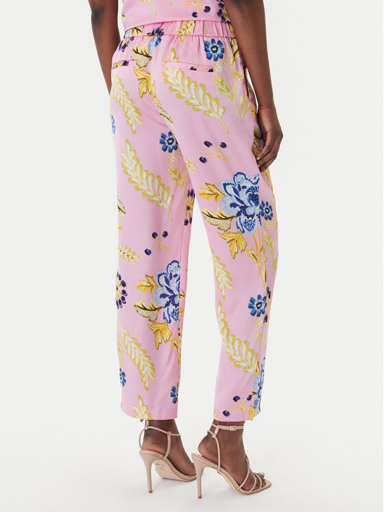 LOLA CASADEMUNT LOLA CASADEMUNT Текстилни панталони LS2614023 Розов Slim Fit