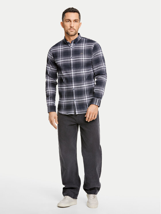 Lindbergh Lindbergh Cămașă 30-225054 Gri Relaxed Fit