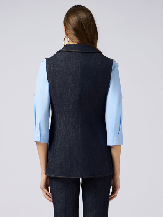 Oltre Oltre Giacca di transizione L402R000022N034 Blu A-Line Fit