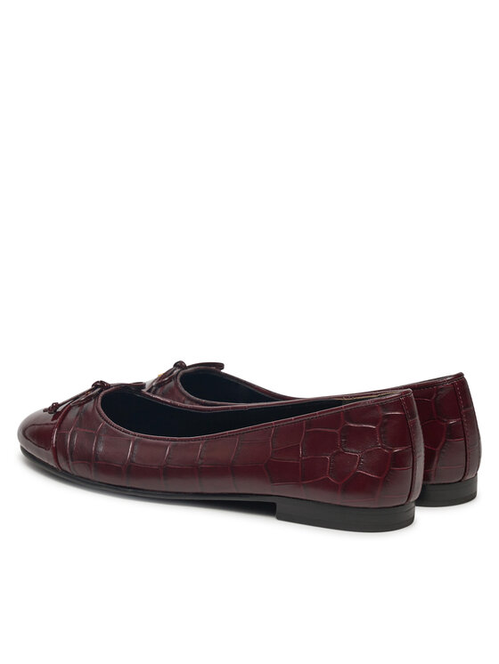 Tory Burch Tory Burch Baleriny Cap Toe Ballet 165365 Bordowy