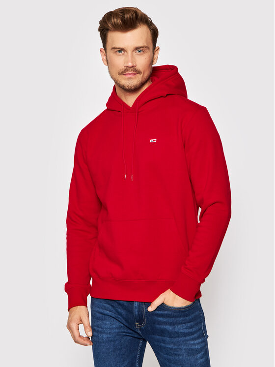 Tommy Jeans Džemperis ar kapuci Tjm Fleece DM0DM09593 Sarkans Regular Fit