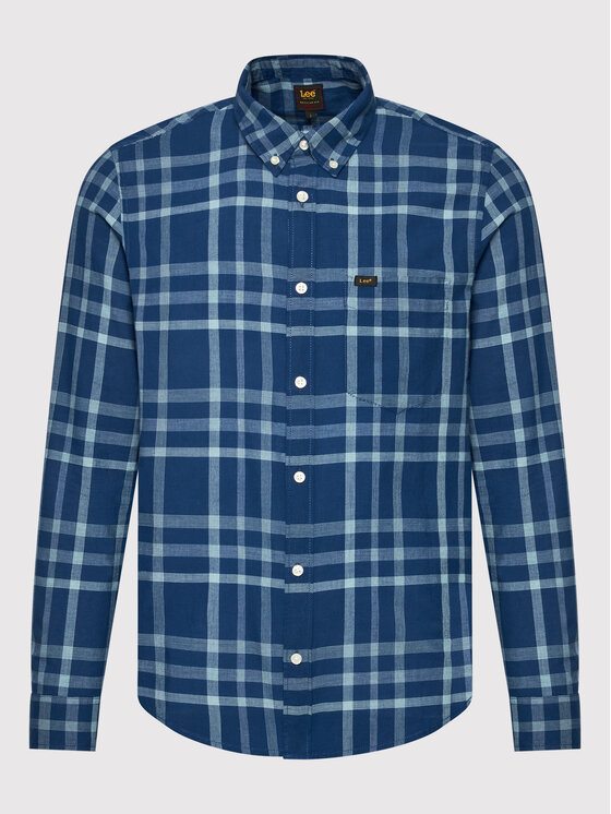 Lee Lee Särk Button Down L880OEUD 112145645 Sinine Regular Fit