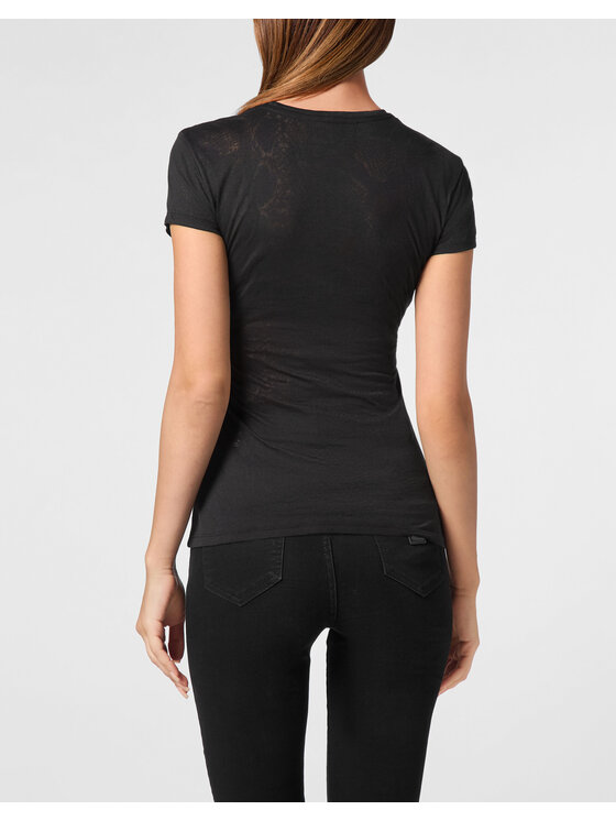 PHILIPP PLEIN PHILIPP PLEIN T-Shirt 14759 Czarny Skin Tight Fit